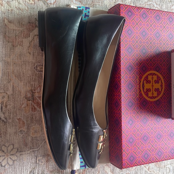 Tory Burch Raleigh Ballet Black Gold (8.5) - Picture 5 of 6